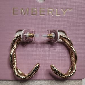 EMBERLY Gold Hoop Earrings NEW